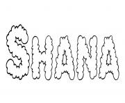 Shana dessin à colorier
