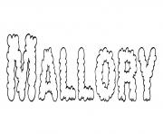 Mallory dessin à colorier