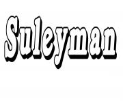 Suleyman dessin à colorier