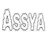 Coloriage Assya