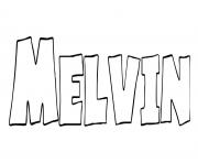 Melvin dessin à colorier