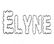 Elyne dessin à colorier