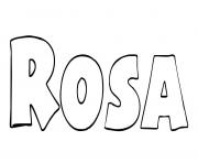 Rosa dessin à colorier
