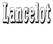 Lancelot dessin à colorier