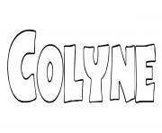 Colyne dessin à colorier
