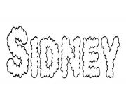 Sidney dessin à colorier