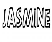 Jasmine dessin à colorier