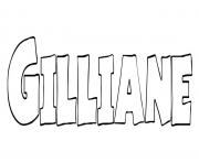Gilliane dessin à colorier