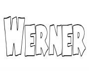 Werner dessin à colorier