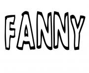 Fanny dessin à colorier