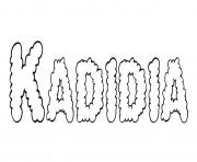 Kadidia dessin à colorier
