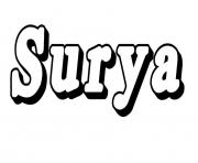 Surya dessin à colorier