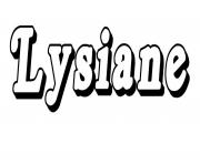 Lysiane dessin à colorier