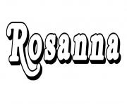 Rosanna dessin à colorier