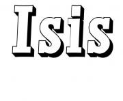 Isis dessin à colorier