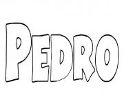 Pedro dessin à colorier