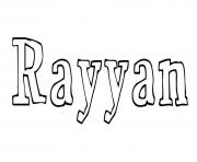 Rayyan dessin à colorier