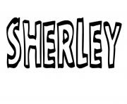 Sherley dessin à colorier
