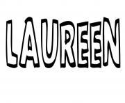 Laureen dessin à colorier