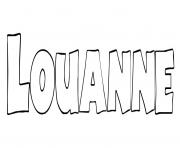 Louanne dessin à colorier