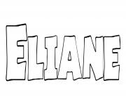 Eliane dessin à colorier