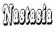 Nastasia dessin à colorier