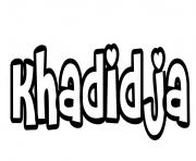 Khadidja dessin à colorier