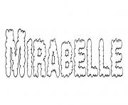 Mirabelle dessin à colorier
