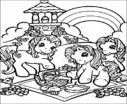 Coloriage fermier avec le poney dessin