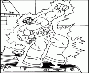Hulk est electrocute dessin à colorier