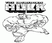 Coloriage incroyable hulk super heros marvel dessin