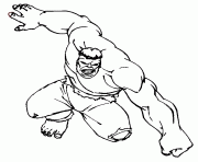 Hulk en plein saut dessin à colorier