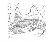 Coloriage batman voiture dessin