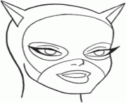 tete de Catwoman dessin à colorier