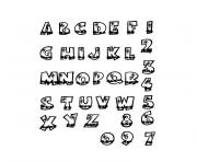 Coloriage alphabet diddl dessin