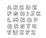 Coloriage bubble letters alphabet az dessin