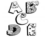 alphabet dessin à colorier