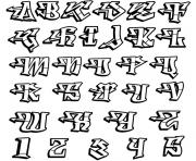 Coloriage abecedaire avec dessins dessin