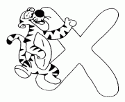 Coloriage lettre p alphabet animaux dessin