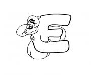 Coloriage alphabet maternelle f dessin