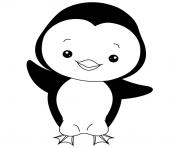 de bebe pingouin dessin à colorier