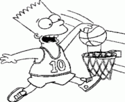 Coloriage Bart qui bave devant la tele dessin