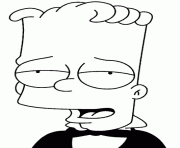 Bart Simpson en smoking dessin à colorier