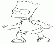 Bart Simpson a peur dessin à colorier