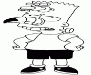 Bart Simpson en monstre dessin à colorier