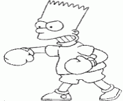 Coloriage bart danse dessin