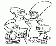 famille simpson dessin à colorier