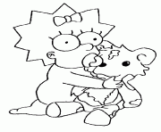 Coloriage Lisa Simpson dessin