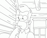 Coloriage Homer Simpson a la peau elastique dessin