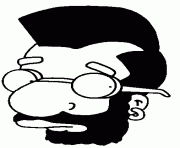 dessin simpson Milhouse est Mister T dessin à colorier